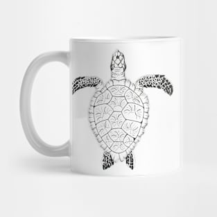 Black and White Sea Turtle Mug